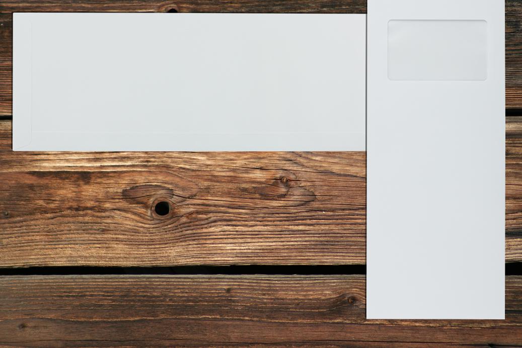 Versandtaschen mit Fenster 125x325 mm Haftklebend Weiß120 g/qm